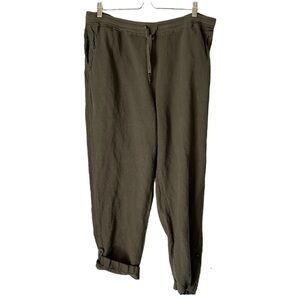 J. Jill linen blend pull on olive green pant size xl